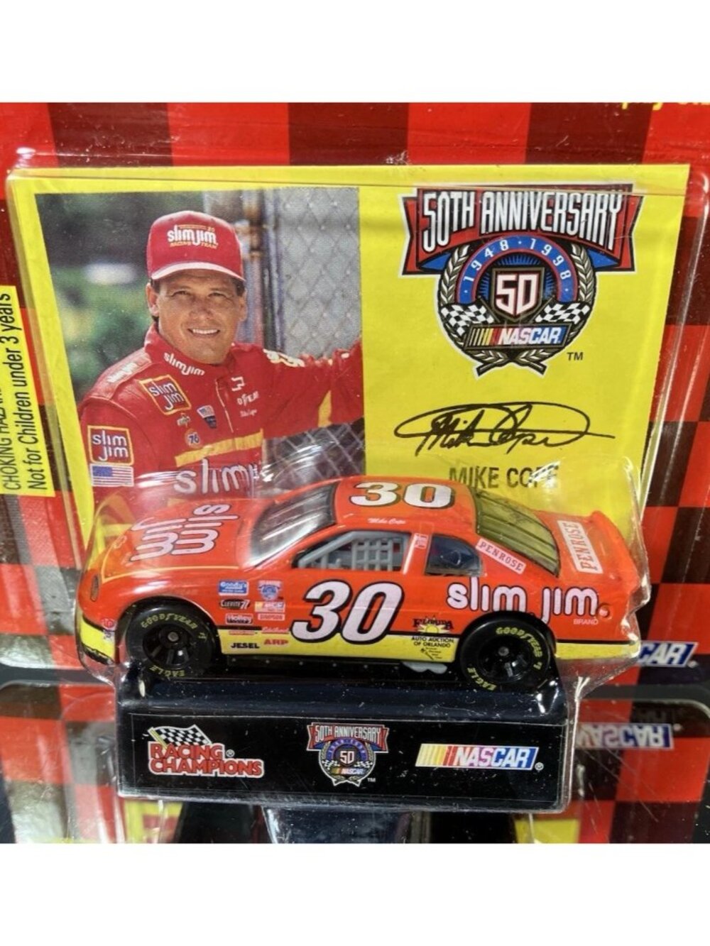 Vintage Die Cast Racing Champions NASCAR 50th Anniversary Mike Cope Car 30 Slim - Picture 2 of 8